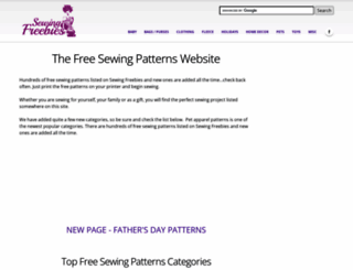sewingfreebies.com screenshot