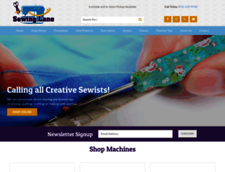 sewinglane.com screenshot