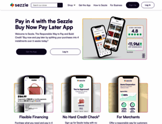 sezzle.com screenshot