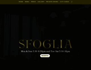 sfogliarestaurant.com screenshot