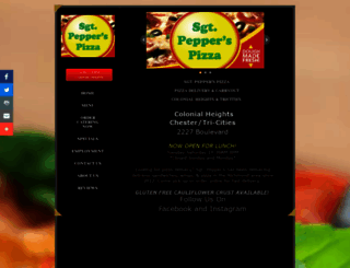 sgtpepperspizza.com screenshot
