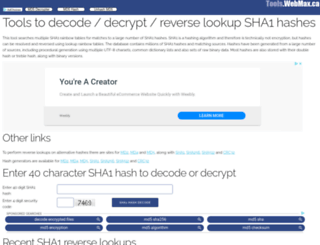 sha1.web-max.ca screenshot