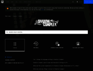 shadowcomplexhelp.epicgames.com screenshot