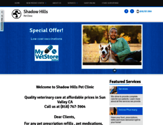 shadowhillspetclinic.com screenshot