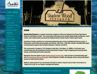 shadowwoodpreserve.org screenshot