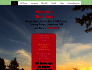 shadygrovegolf.com screenshot