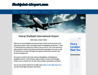 shahjalal-airport.com screenshot