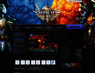 shaiya-eve.com screenshot