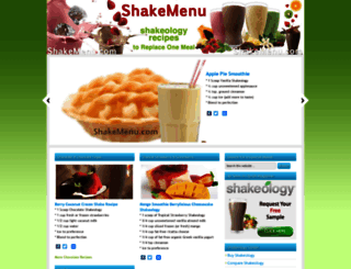 shakemenu.com screenshot