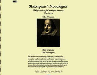 shakespeare-monologues.org screenshot