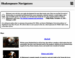 shakespeare-navigators.com screenshot