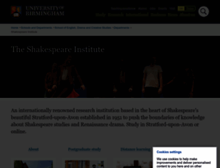 shakespeare.bham.ac.uk screenshot