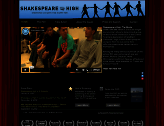 shakespearehigh.org screenshot
