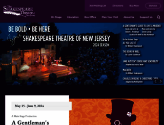 shakespearenj.org screenshot