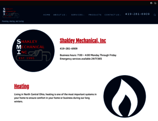 shakleymechanical.com screenshot
