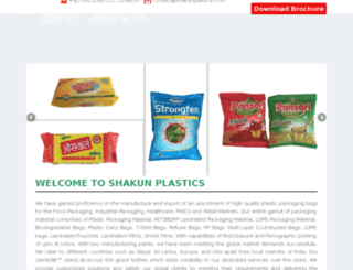 shakunplastics.co.in screenshot