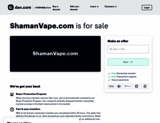 shamanvape.com screenshot