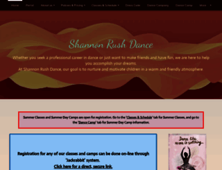 shannonrushdance.com screenshot