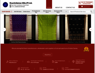 shantiniketansilks.in screenshot