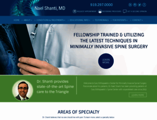 shantispinesurgery.com screenshot