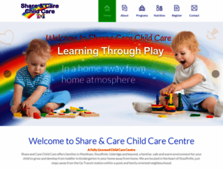 shareandcarechildcare.com screenshot
