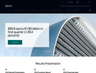 shareholdersandinvestors.bbva.com screenshot