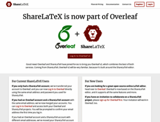 sharelatex.com screenshot