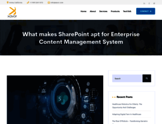 sharepoint.xavor.com screenshot