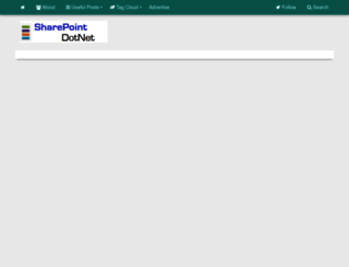 sharepointdotnet.com screenshot