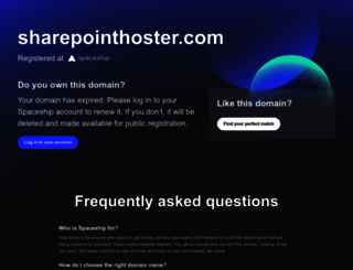 sharepointhoster.com screenshot