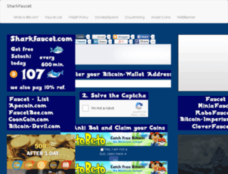 sharkfaucet.com screenshot