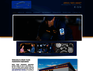 sharktoothautomotive.com screenshot