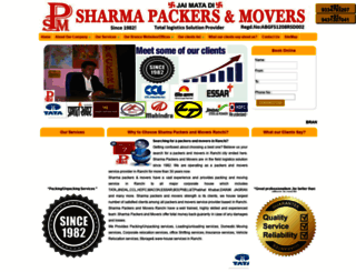 sharmapackersandmoverslogistics.com screenshot