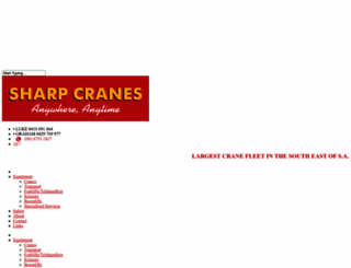 sharpcranes.com.au screenshot
