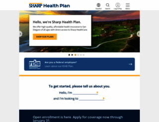 sharphealthplan.com screenshot