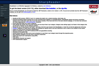 sharpreader.com screenshot