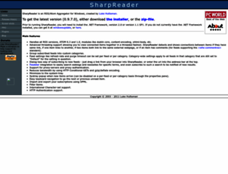 sharpreader.net screenshot