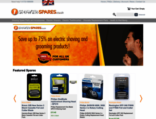 shaver-spares.co.uk screenshot