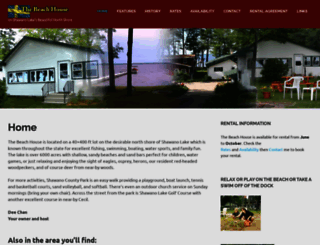 shawanolakebeachhouse.com screenshot