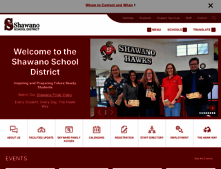 shawanoschools.com screenshot