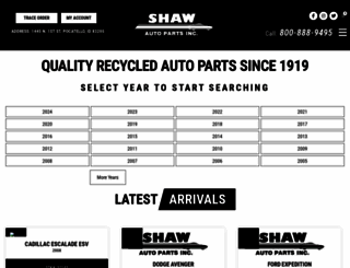 shawautoparts.com screenshot