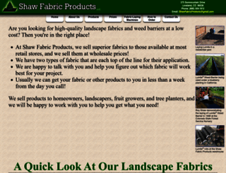 shawfabricproducts.com screenshot