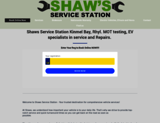 shawsservicestation.co.uk screenshot