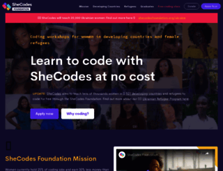 shecodesfoundation.org screenshot