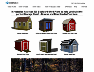 shedplans.icreatables.com screenshot
