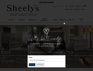 sheelys.com screenshot