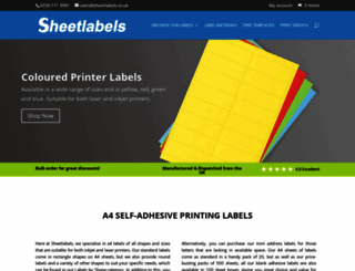 sheetlabels.co.uk screenshot