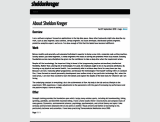 sheldonkreger.com screenshot