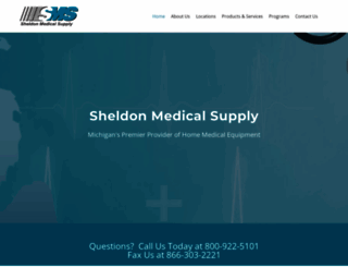 sheldonmedicalsupply.com screenshot