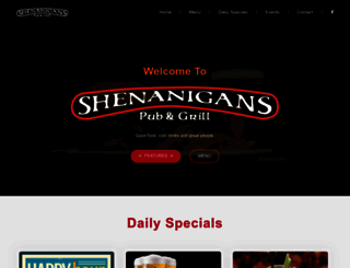 shenaniganspubandgrill.com screenshot